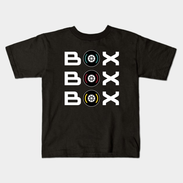 Box Box Box! Kids T-Shirt by Mollie